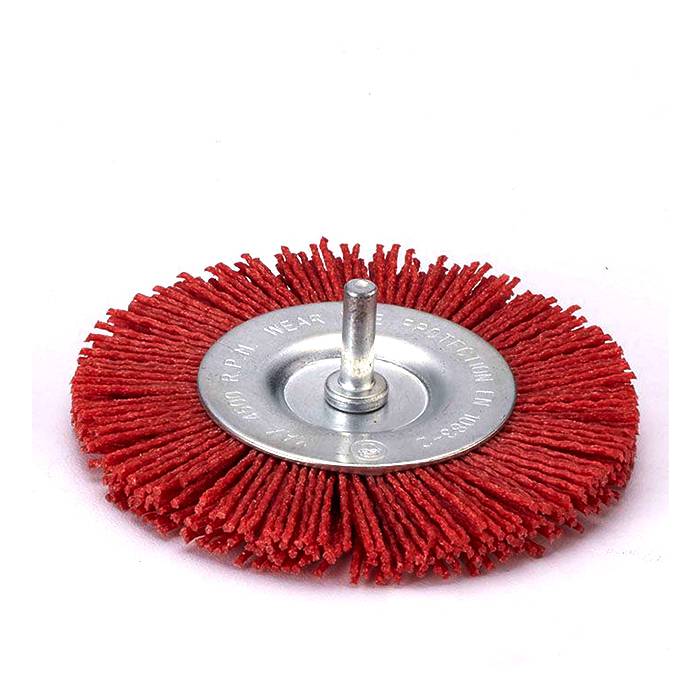 The Most Popular Shaft Mounted Nylon Wire 100mm(4") Wheel Brush For Polishing