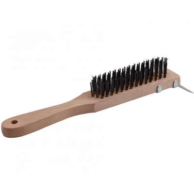 wholesale long brush steel wire brush wooden handle for polishing